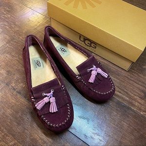UGG purple tasseled Moccasins